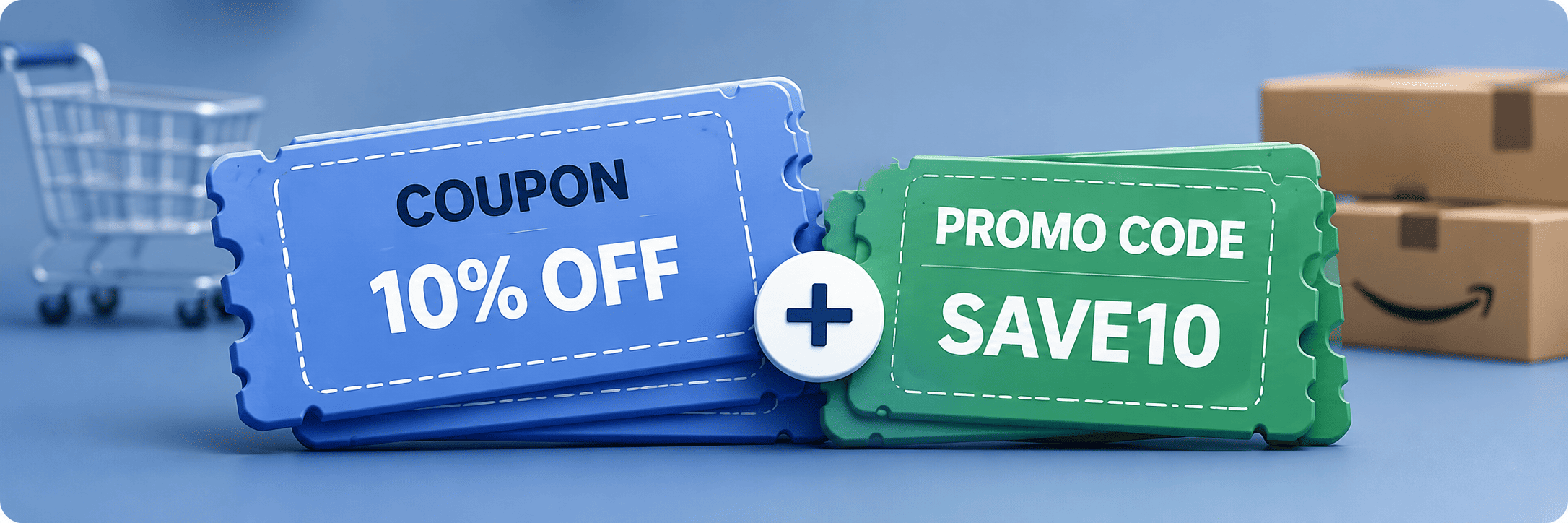 Coupon and promo code discount tags together.