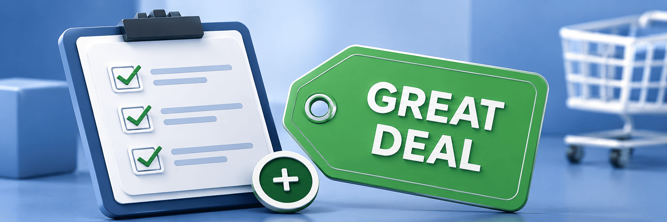 Checklist graphic for evaluating a deal.