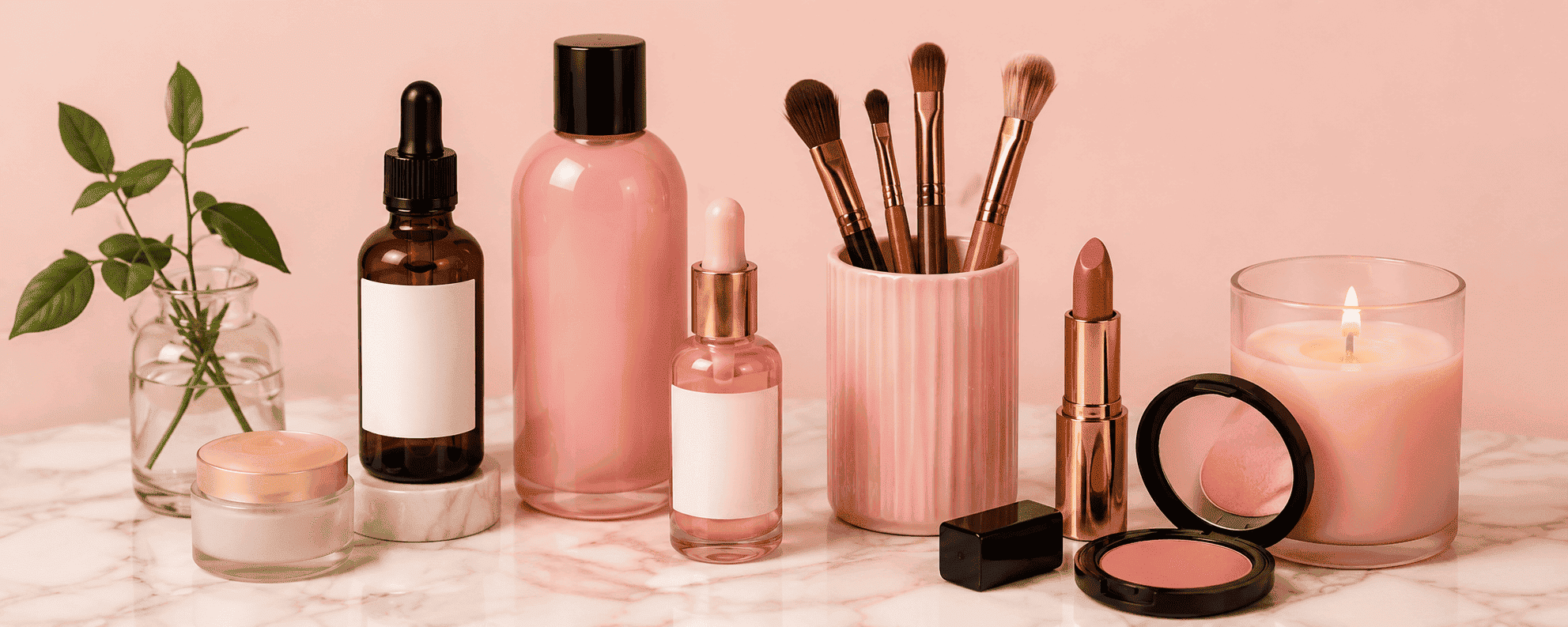 Beauty and skincare products.