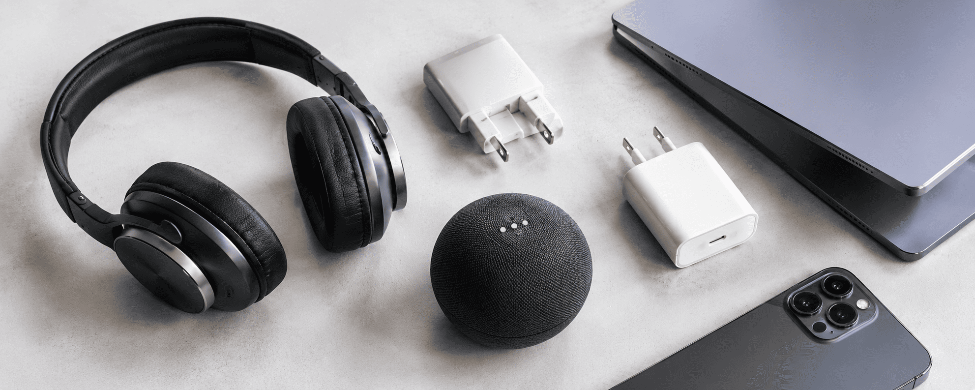 Electronics and tech accessories.